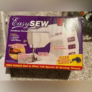 Source Unknown EasySEW Cordless Portable Sewing Machine - Purple & White